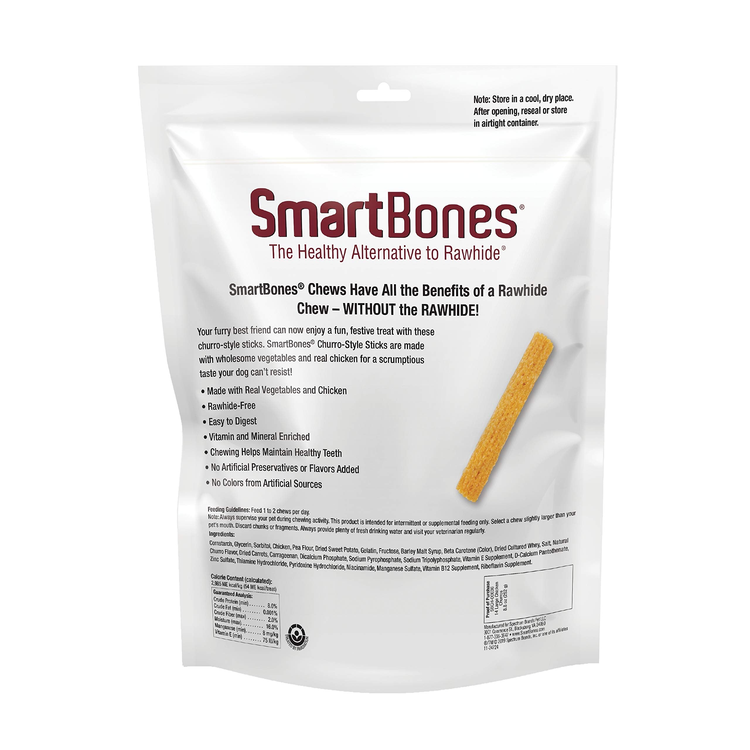 SmartBones: ingrédients réels comme poulet et légumes; goût irrésistible pour chien