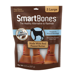 SmartBones masticables sin carcasa, vista frontal del producto para perros activos.