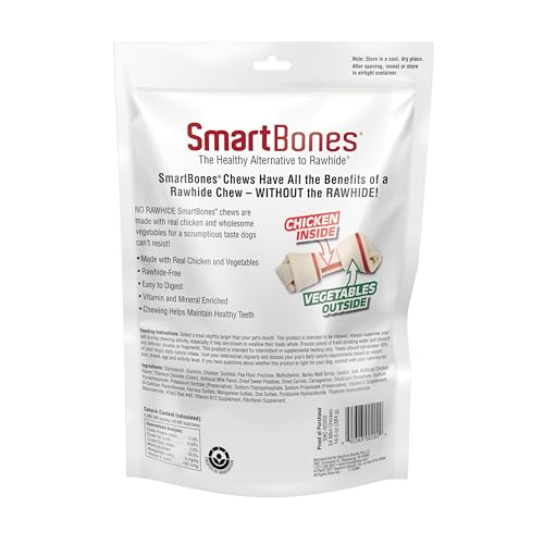 SmartBones Mini Huesos Pollo Real, producido en Vietnam con control de calidad.