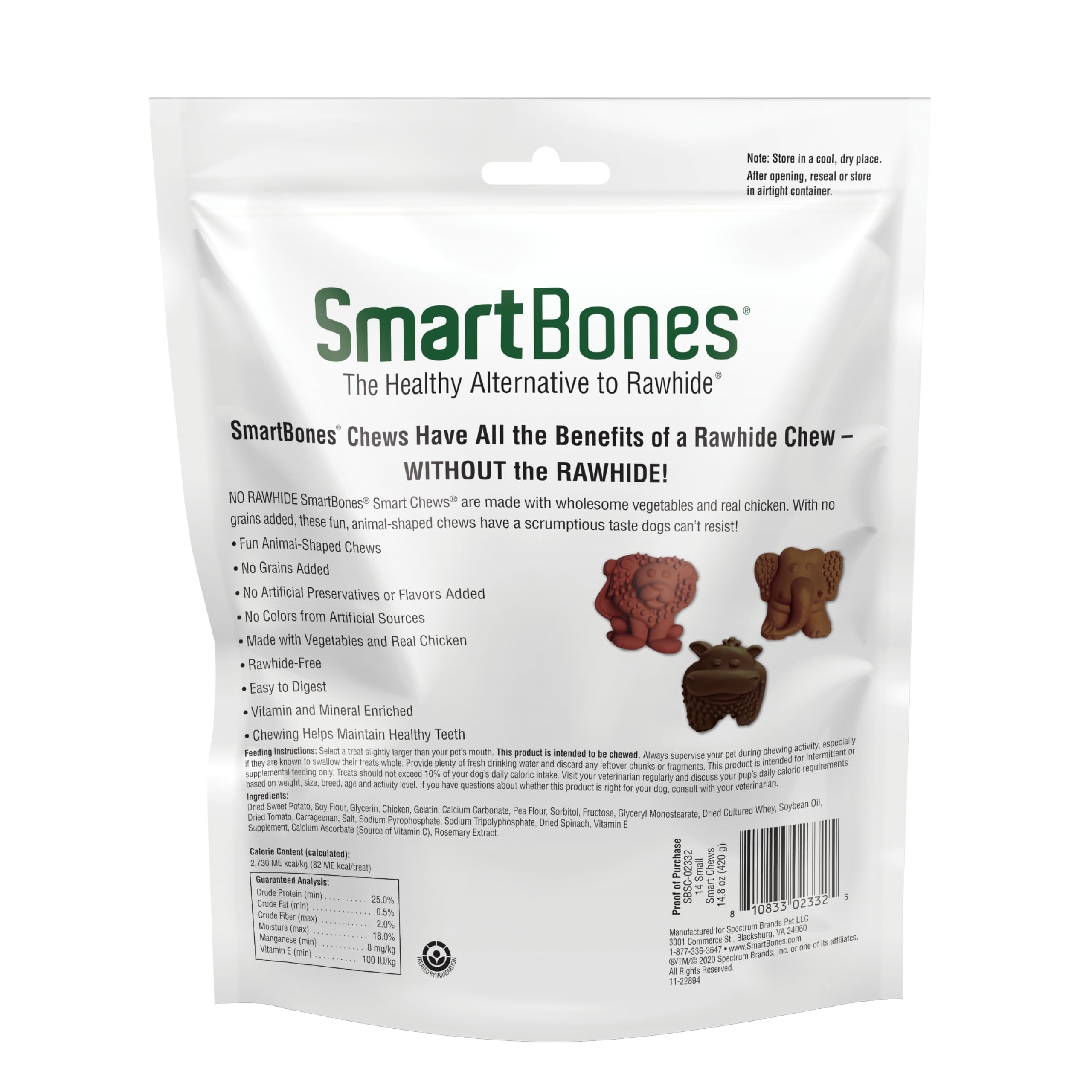 SmartBones sabor a pollo y vegetales que los perros disfrutan