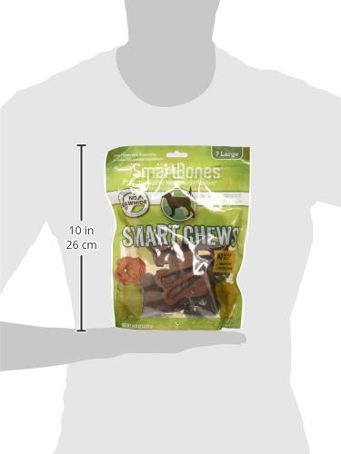 SmartBones Smart Chews masticables con forma de animal: sabor real de pollo y vegetales para perros.