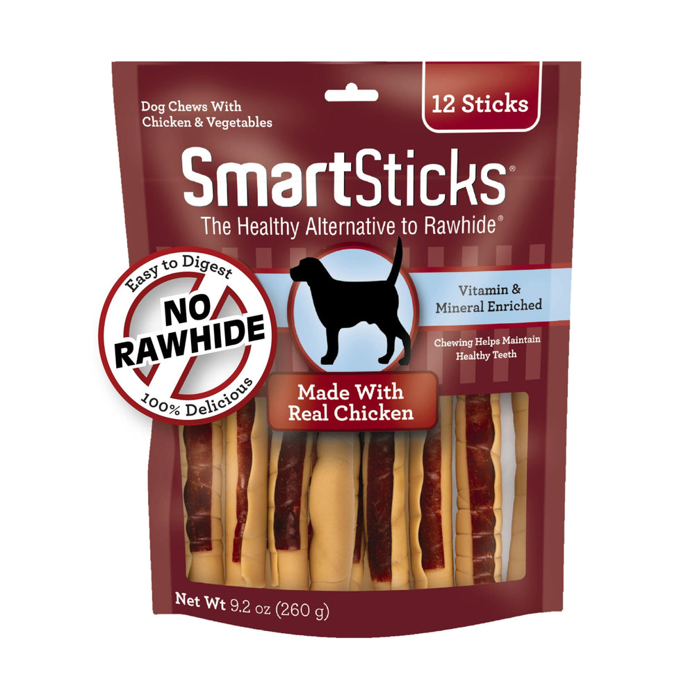 SmartBones SmartSticks poulet entouré de légumes texture croquante
