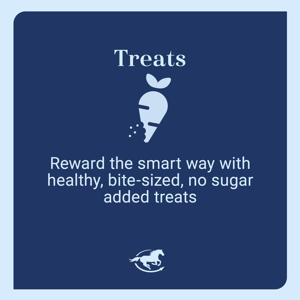 SmartEquine Equi Treats, sabores menta y cereza vainilla, ideal para premios durante entreno.