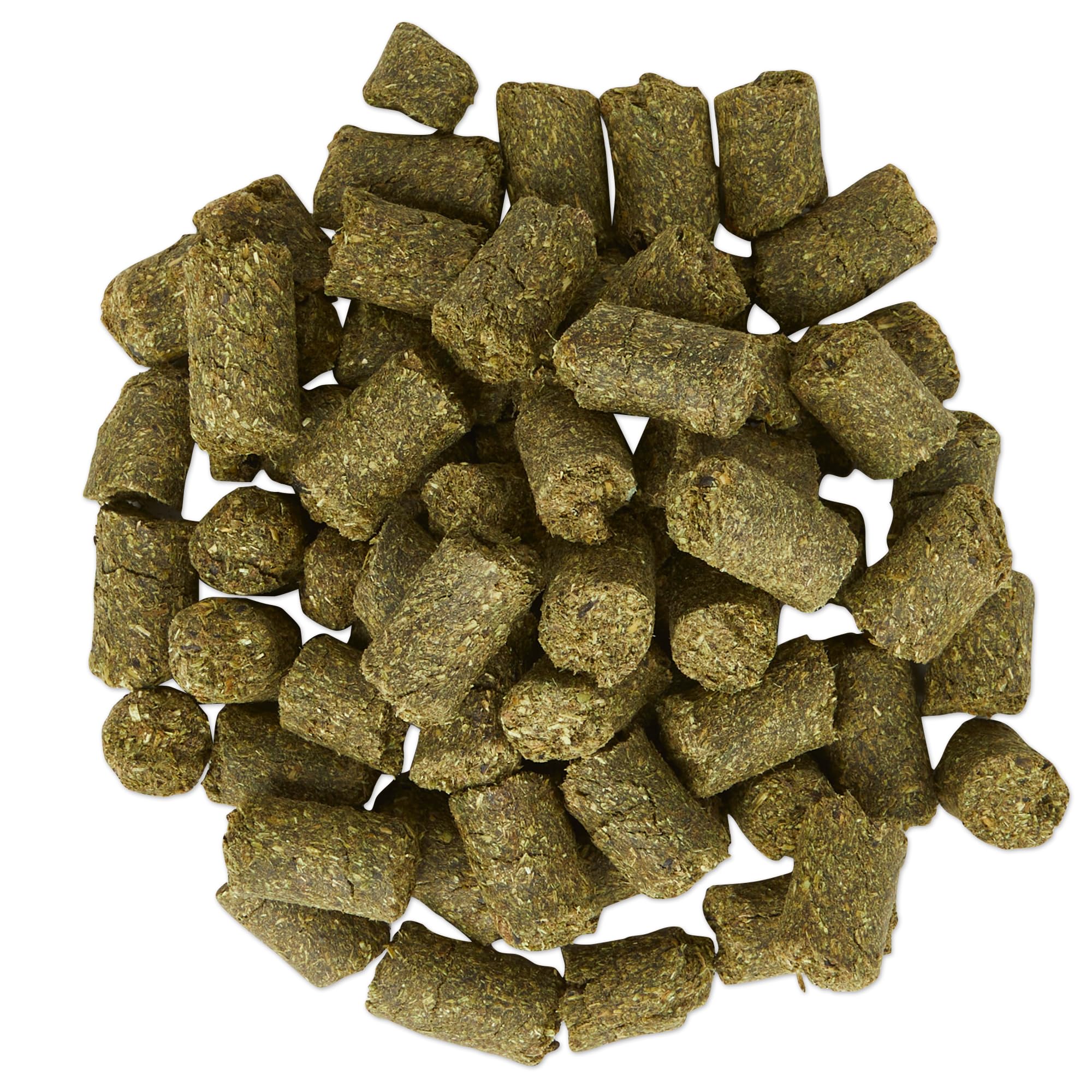 Base de alfalfa y remolacha, snack con fibra para caballos.