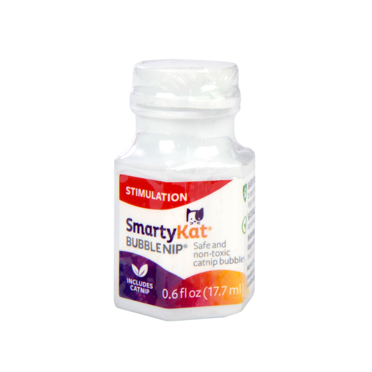 SmartyKat Bubble Nip con aplicador; burbujas para juego interactivo del gato.