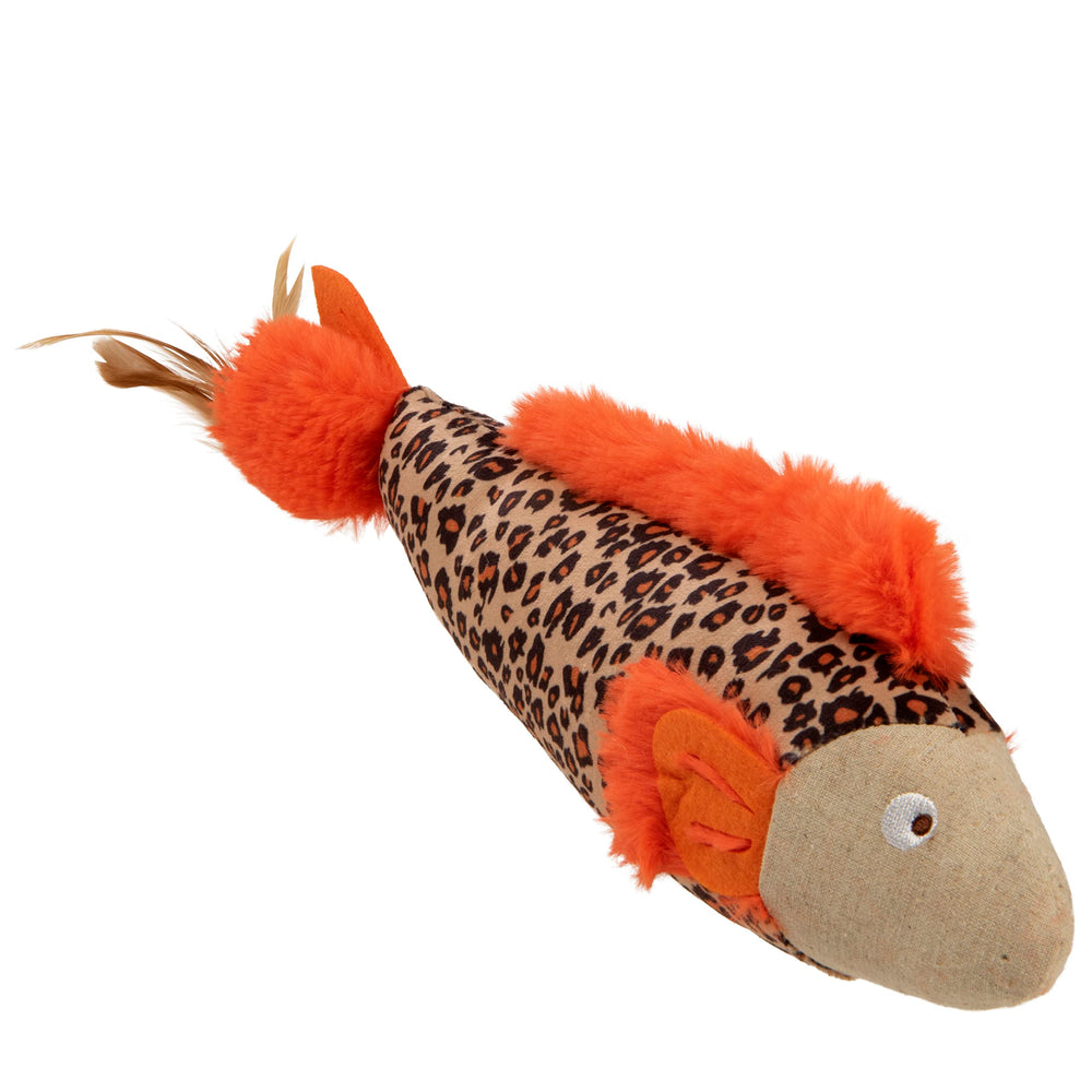 Relleno de fibra reciclada en HappyNip Fin Frenzy para juego seguro
