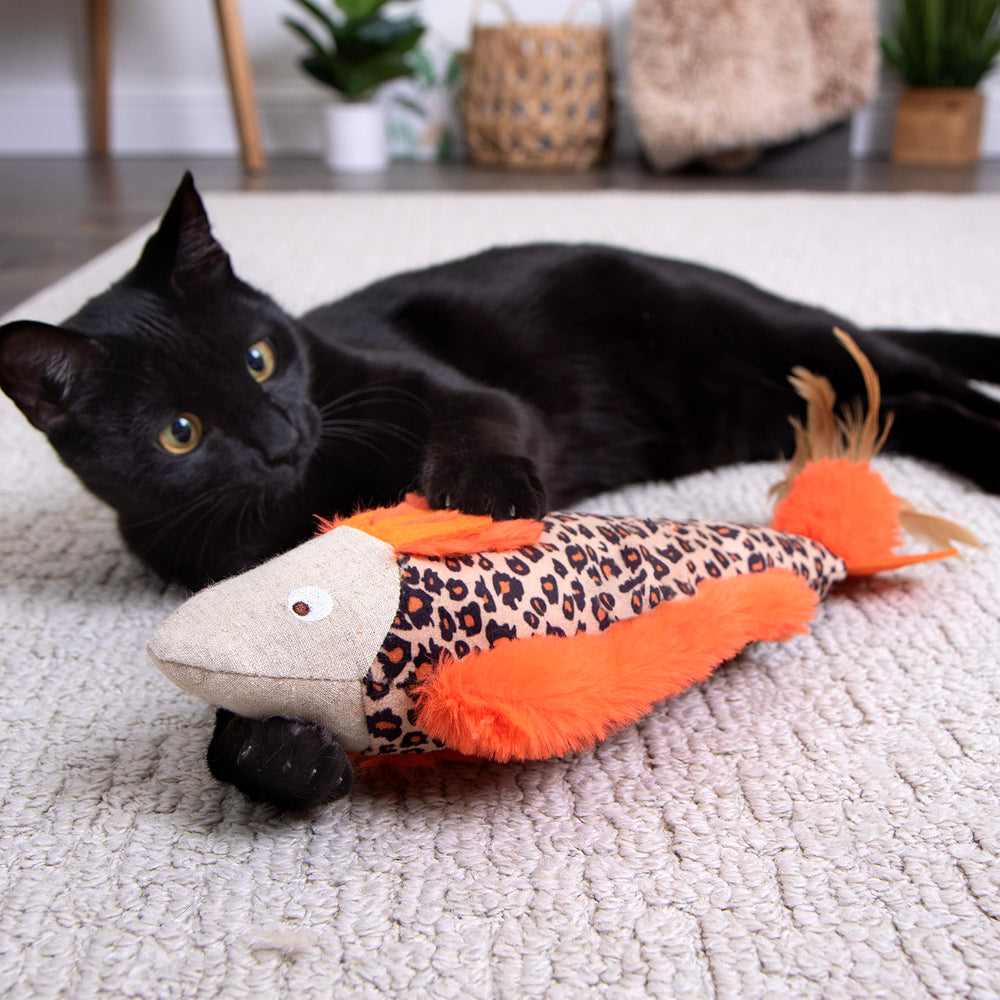 HappyNip Fin Frenzy con Silvervine y Catnip para excitación suave