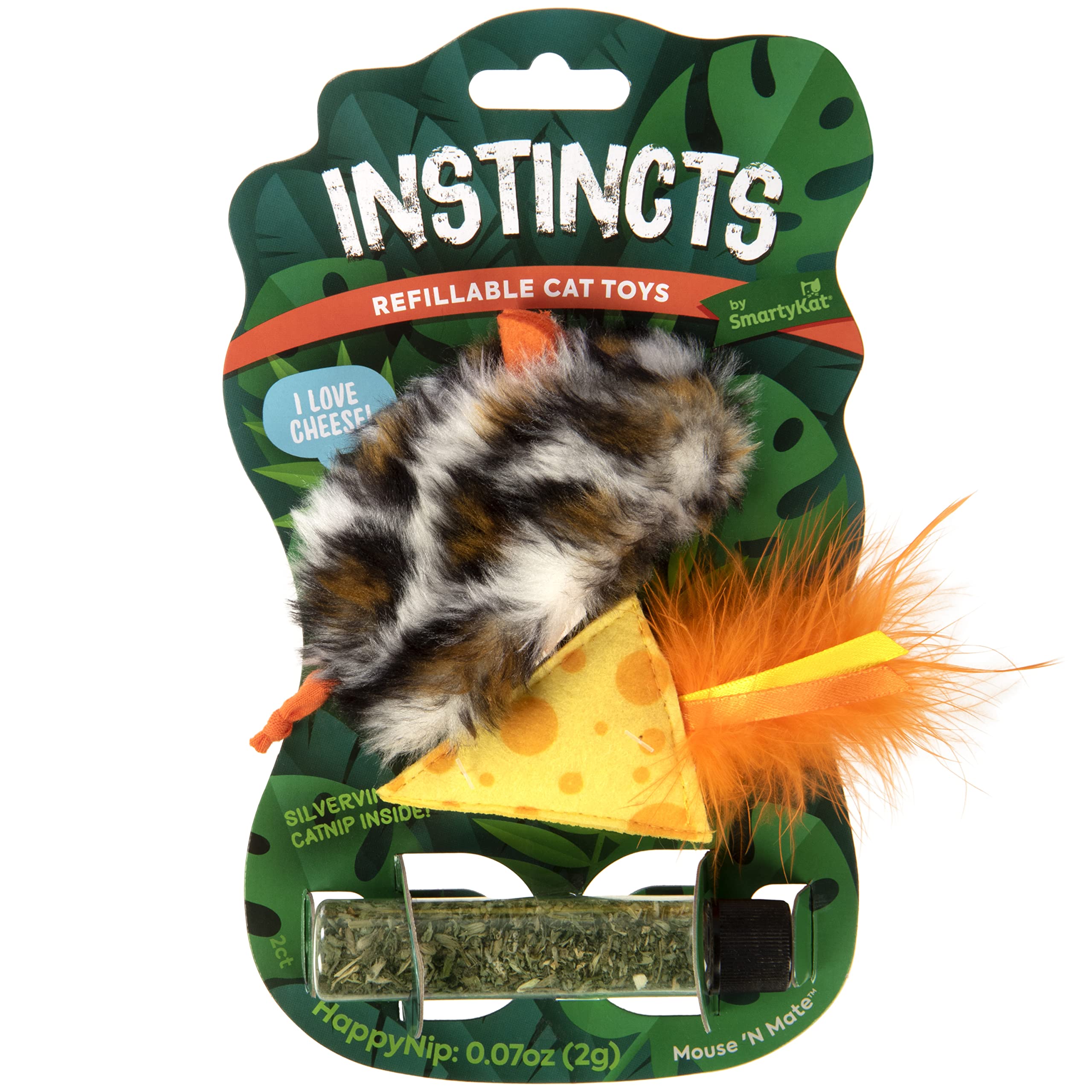 SmartyKat Instincts Mouse N Mate queso de fieltro: juego sin desorden.