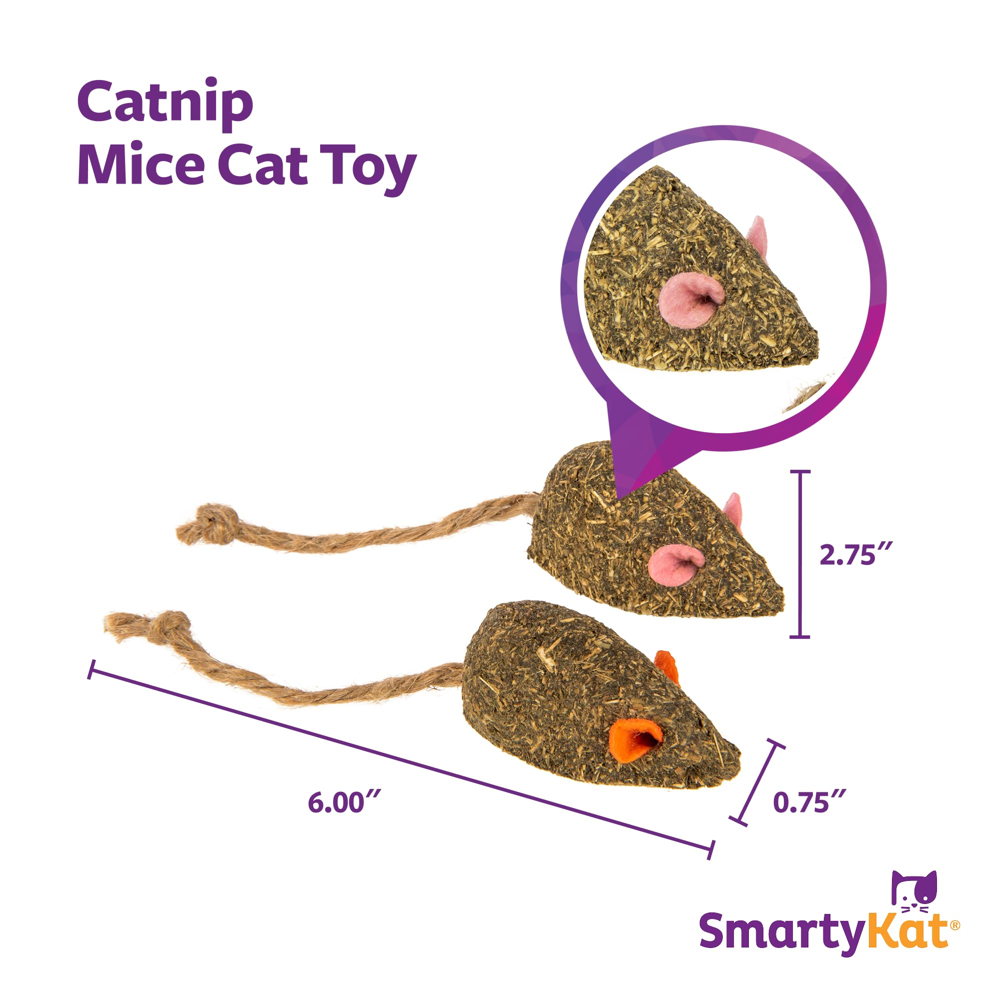 Infundidos con HappyNip y silvervine para atraer juego exitoso con SmartyKat