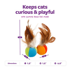 Juguete de bola SmartyKat para gatos, movimiento estimulante.