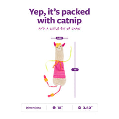 SmartyKat llama cuerpo suave facilita patadas de conejo.