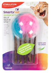 SmartyKat Silly Silver Stix: palitos regulares de plata para gatos curiosos.