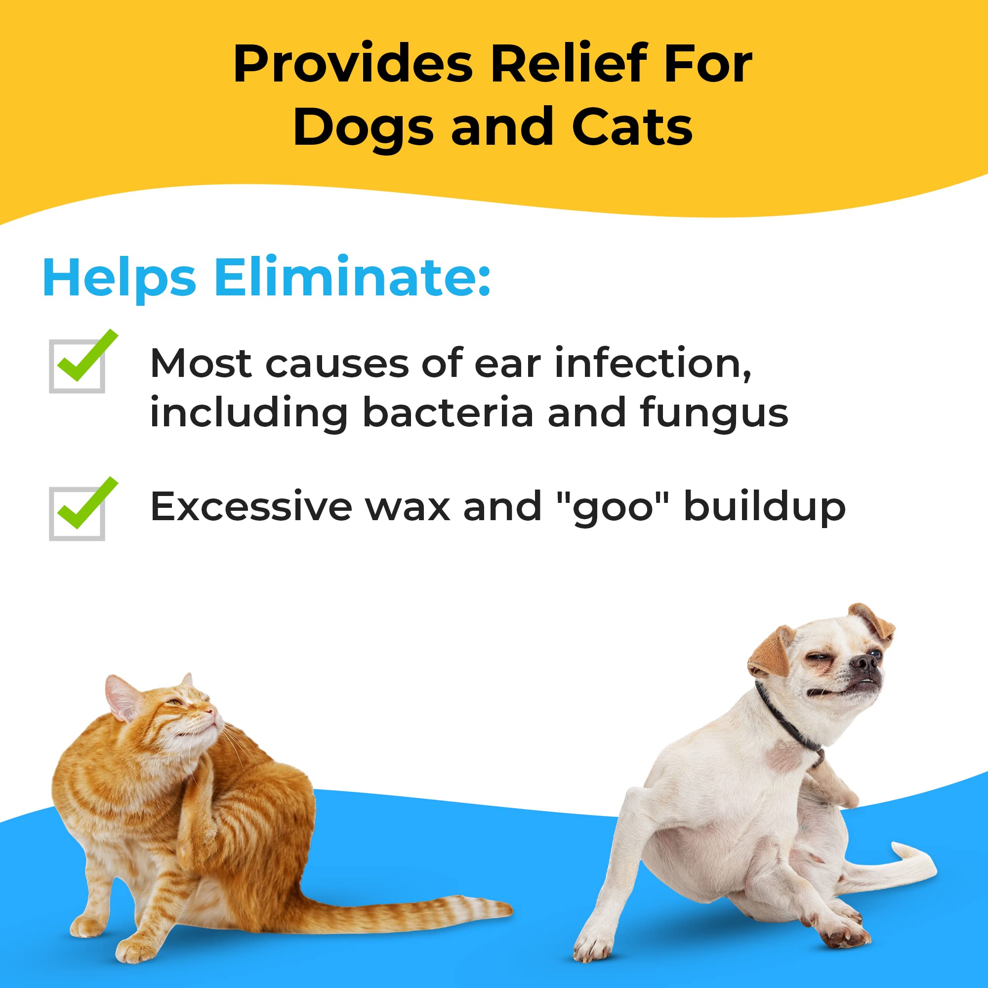 Aplicación en oreja de gato con Smiling Paws Pets Tris Flush.