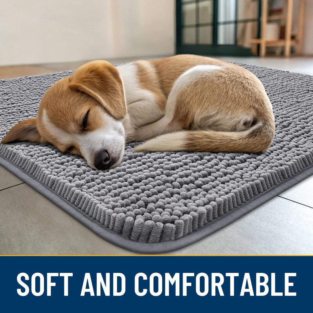Smiry Chenille suave, ideal para las patas y confort de tu perro en la entrada.