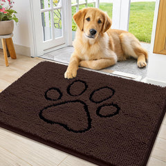 Smiry alfombra de puerta con chenille suave, tacto agradable para las patas.