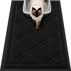 Smiry alfombrilla antideslizante para arena de gatos evita deslizamientos y mantiene el suelo limpio.