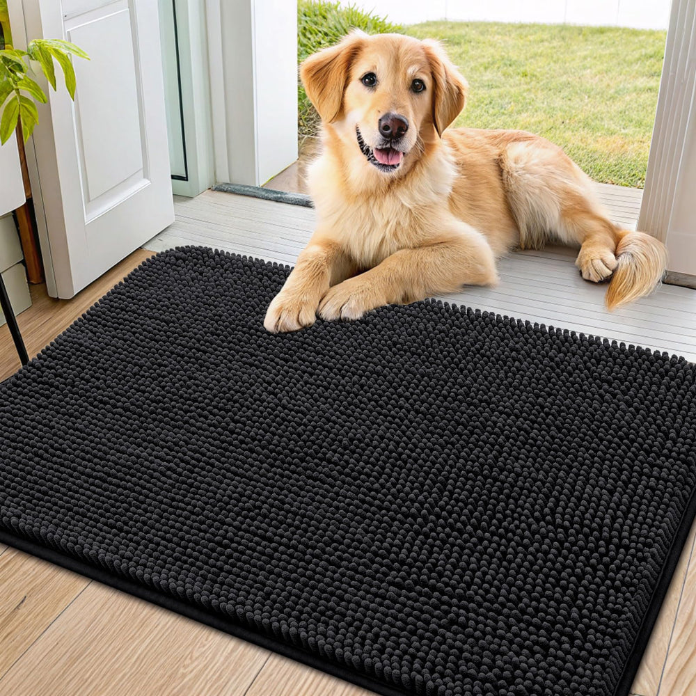 Smiry alfombrilla para puerta; textura suave para perros mojados, absorbe humedad.