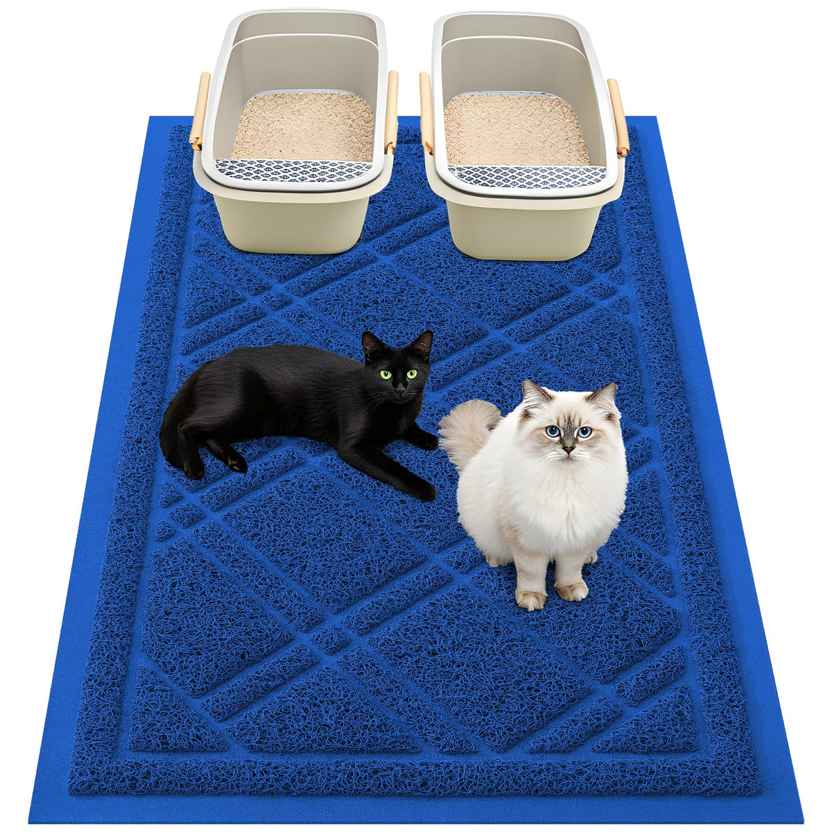 Smiry alfombra para arenero 47x32, base antideslizante evita movimientos.