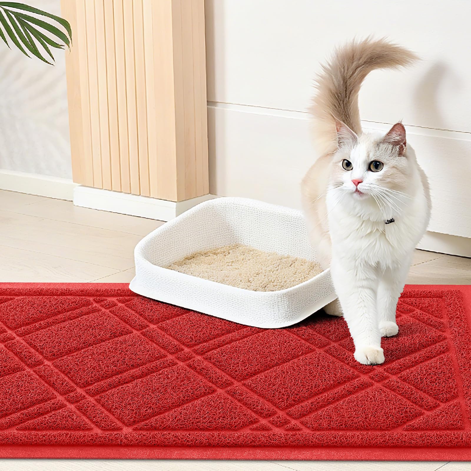 Smiry estilo rojo: esterilla para gatos en interiores