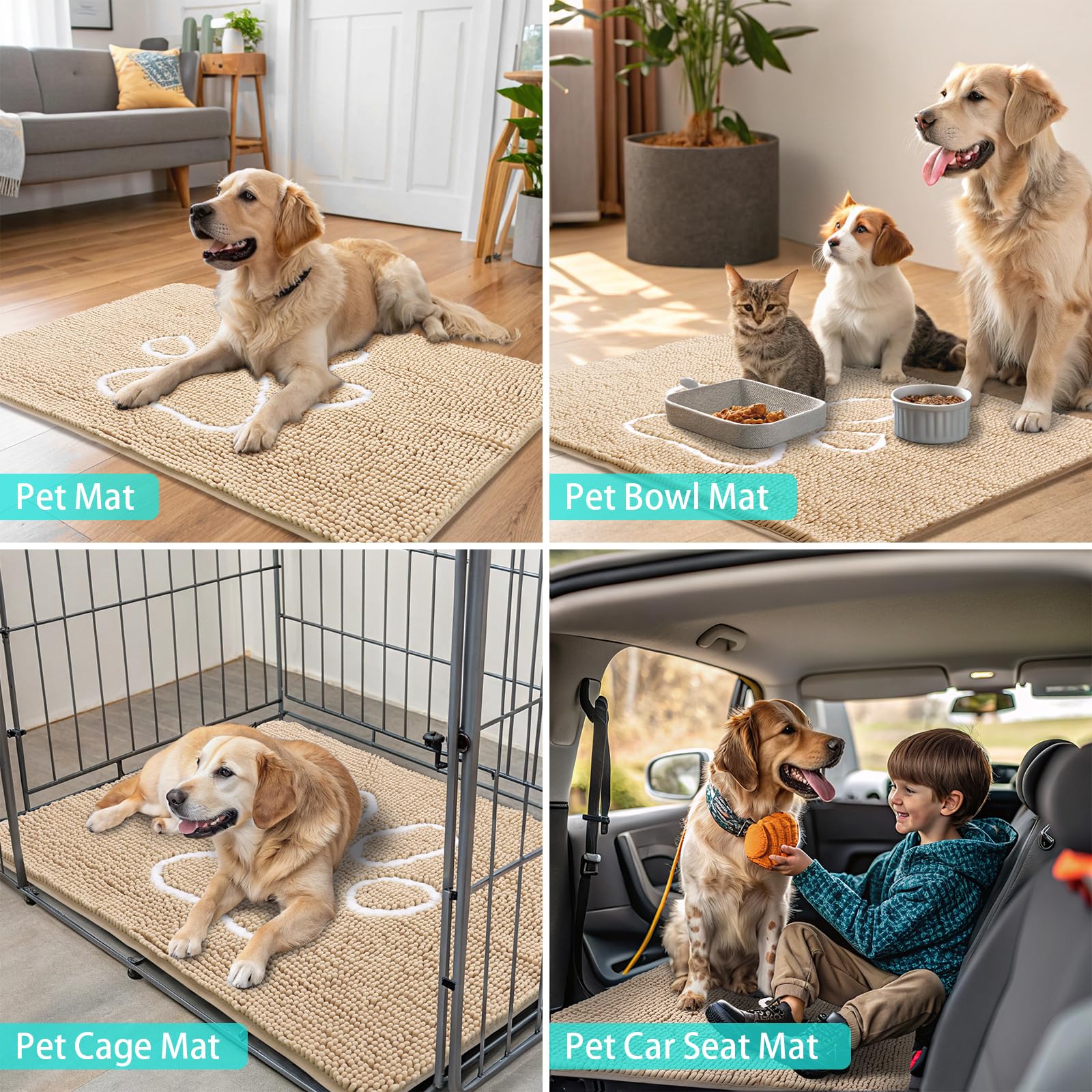 Smiry felpudo de entrada ideal para hogares con mascotas y niños