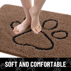 Smiry alfombra chenille fácil de lavar y secado rápido