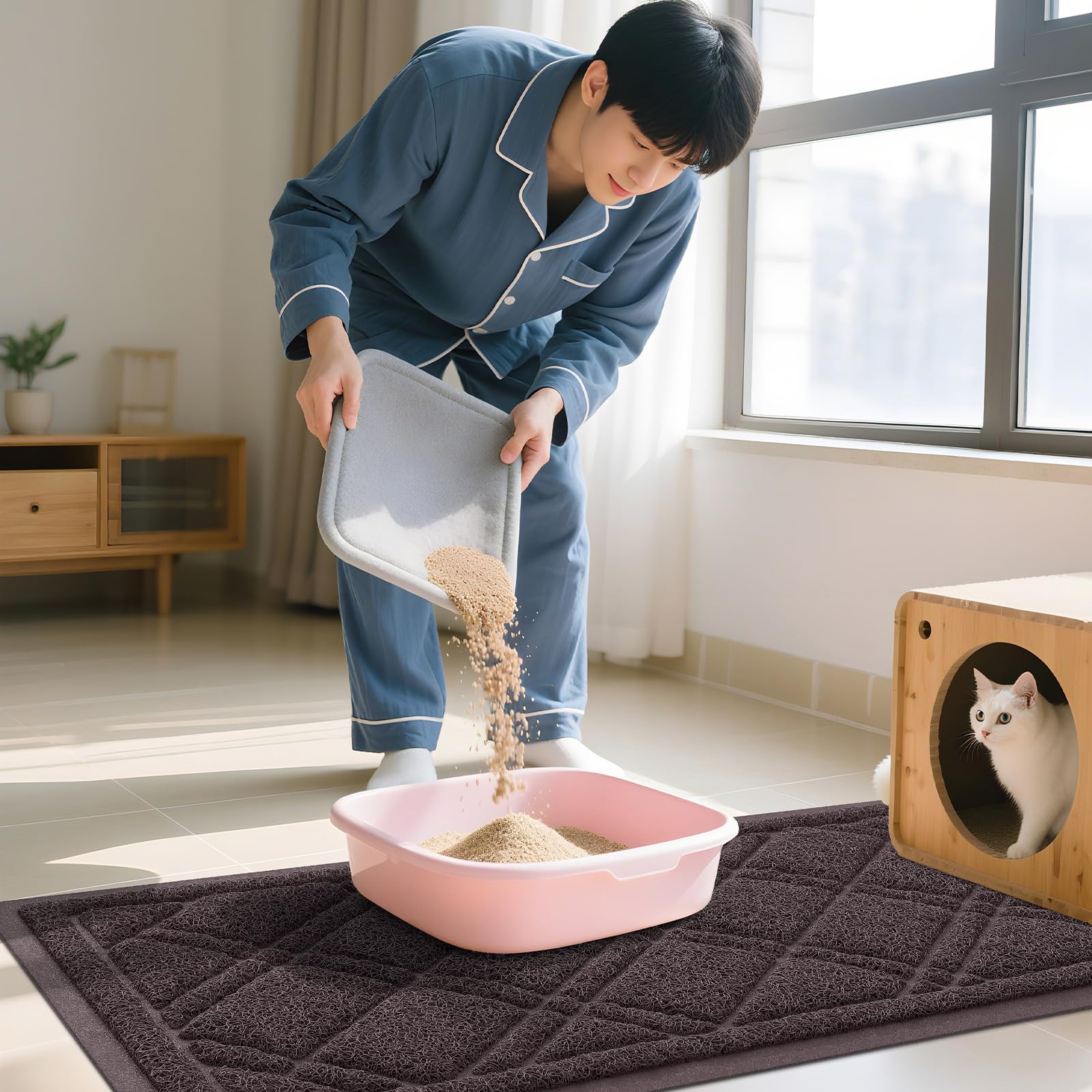 Smiry tapete uso diario con confort para las patas del gato.