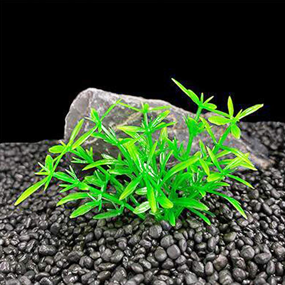 Smoothedo-Pets planta artificial, detalle de hojas verdes para acuario