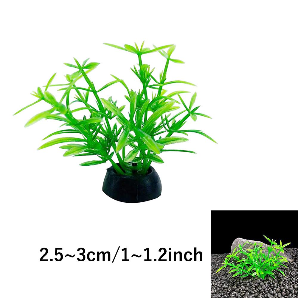 Smoothedo-Pets plantas artificiales verdes para acuario, decoración atractiva