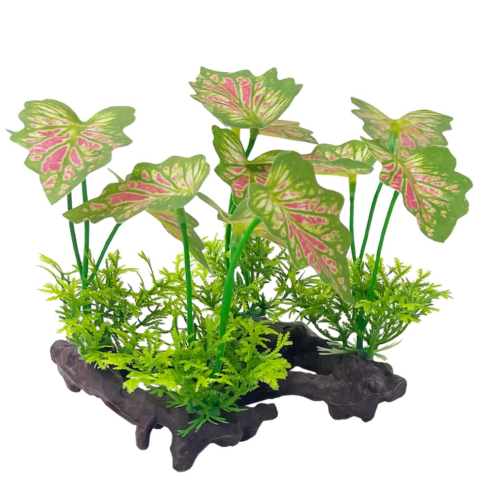 Smoothedo-Pets planta artificial rosa, resistente al agua y fácil de limpiar