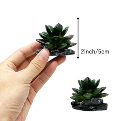 Planta artificial Smoothedo-Pets, selva tropical, hojas densas para refugios seguros.