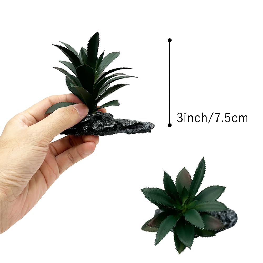 Smoothedo-Pets planta artificial en escena, decorativo acento para terrarios.