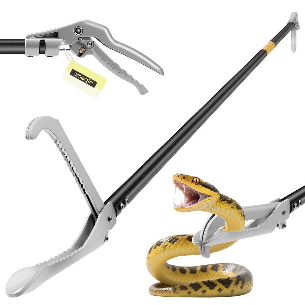 SMOQIO Snake Grabber Tool con distancia de seguridad para manejo al aire libre.