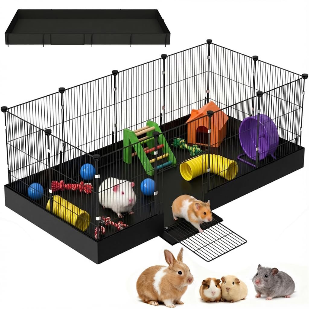 SNAAT jaula cobaya con forro impermeable exterior protege mordiscos y facilita la limpieza