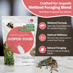 Snout and Shell: espirulina y peces pequeños en primer plano, favorecen crecimiento.