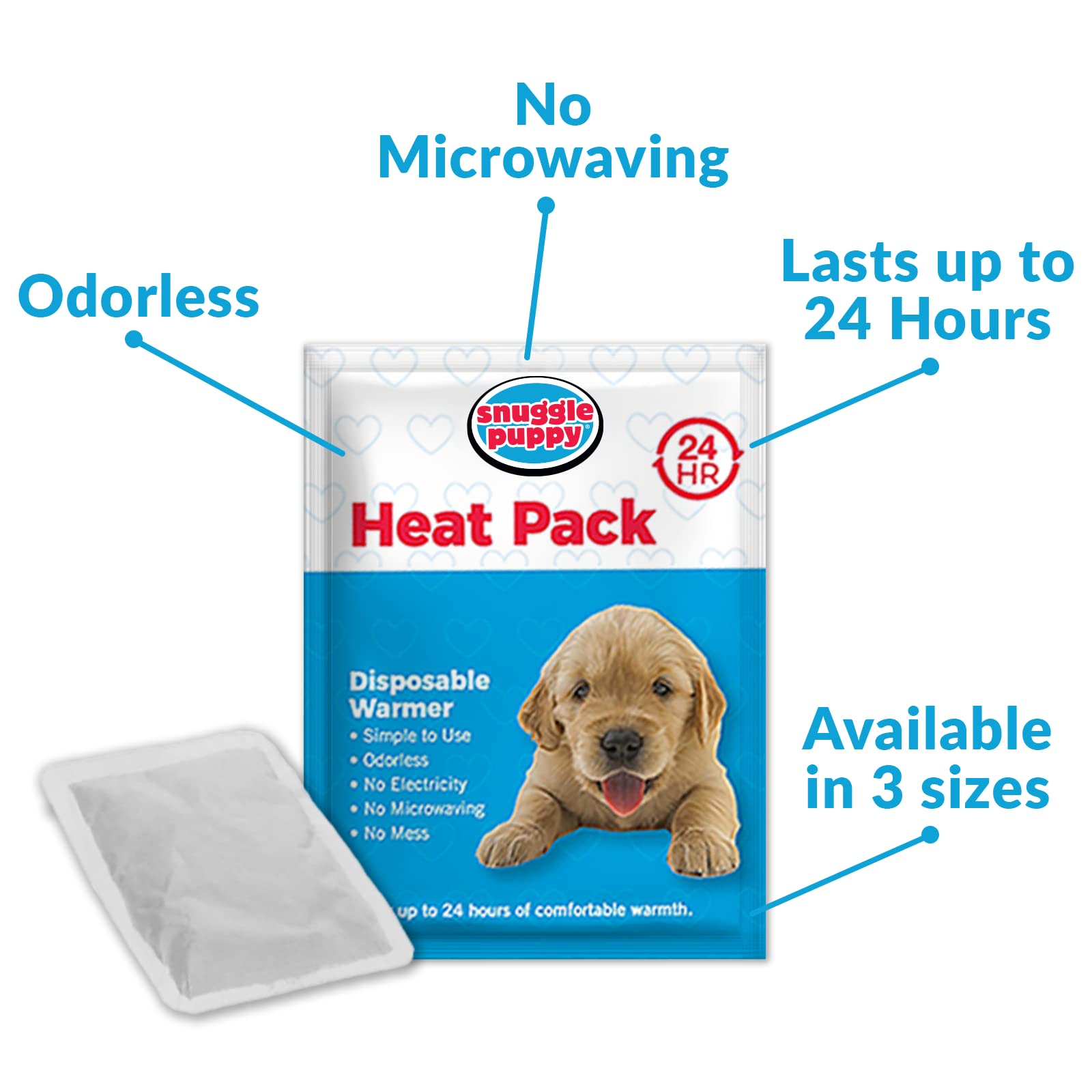 Juguete de masticación incluido para perros Snuggle Puppy.