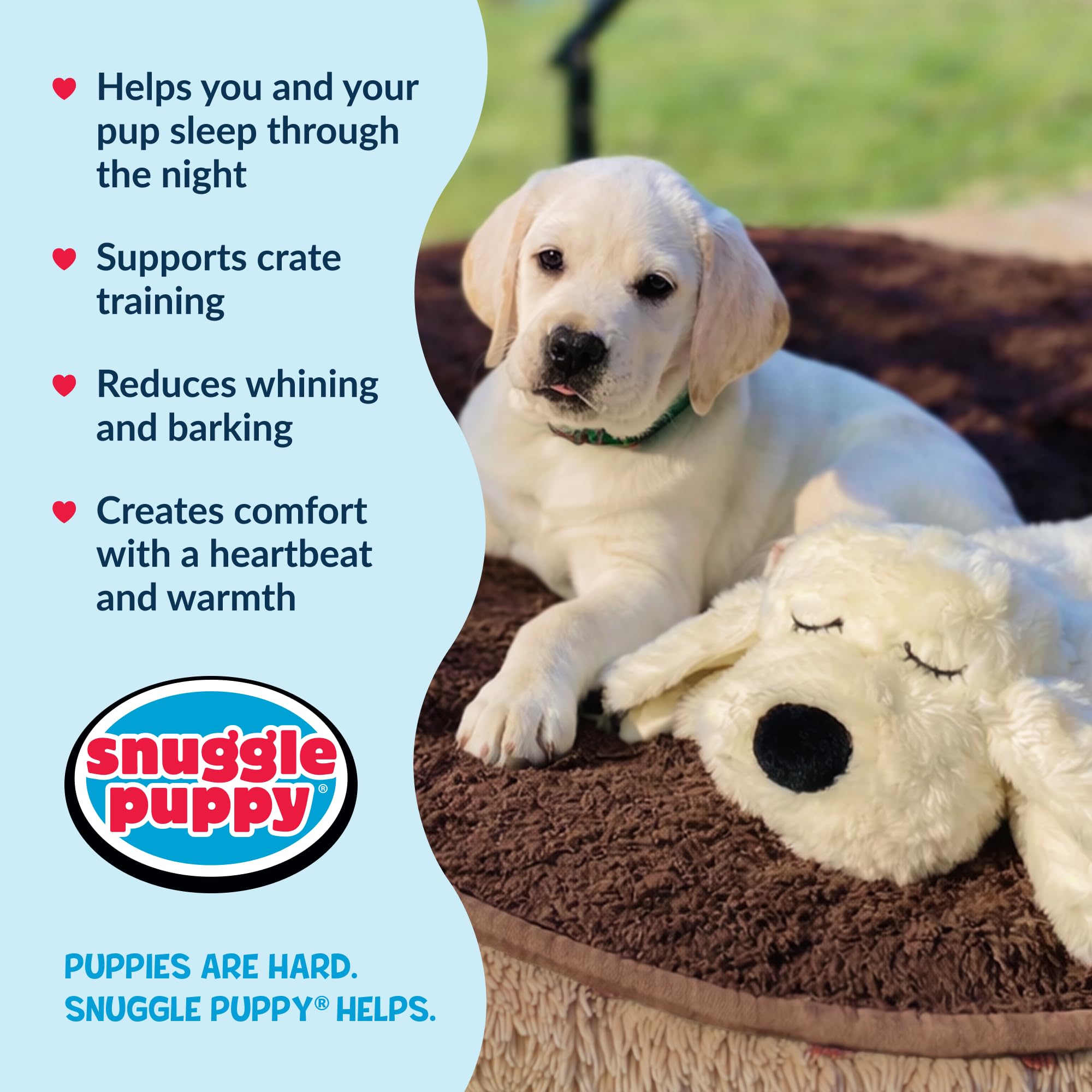 Peluche crema suave de Snuggle Puppy, diseño amistoso para cachorros.