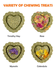 Sofier tortas heno Timothy rosa para roedores, sabor floral y juego