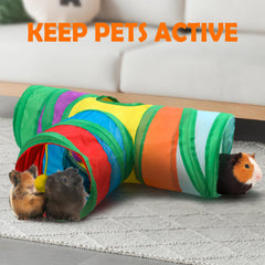 Sofier Túnel plegable para cobayas y conejos, ideal para juego y descanso.