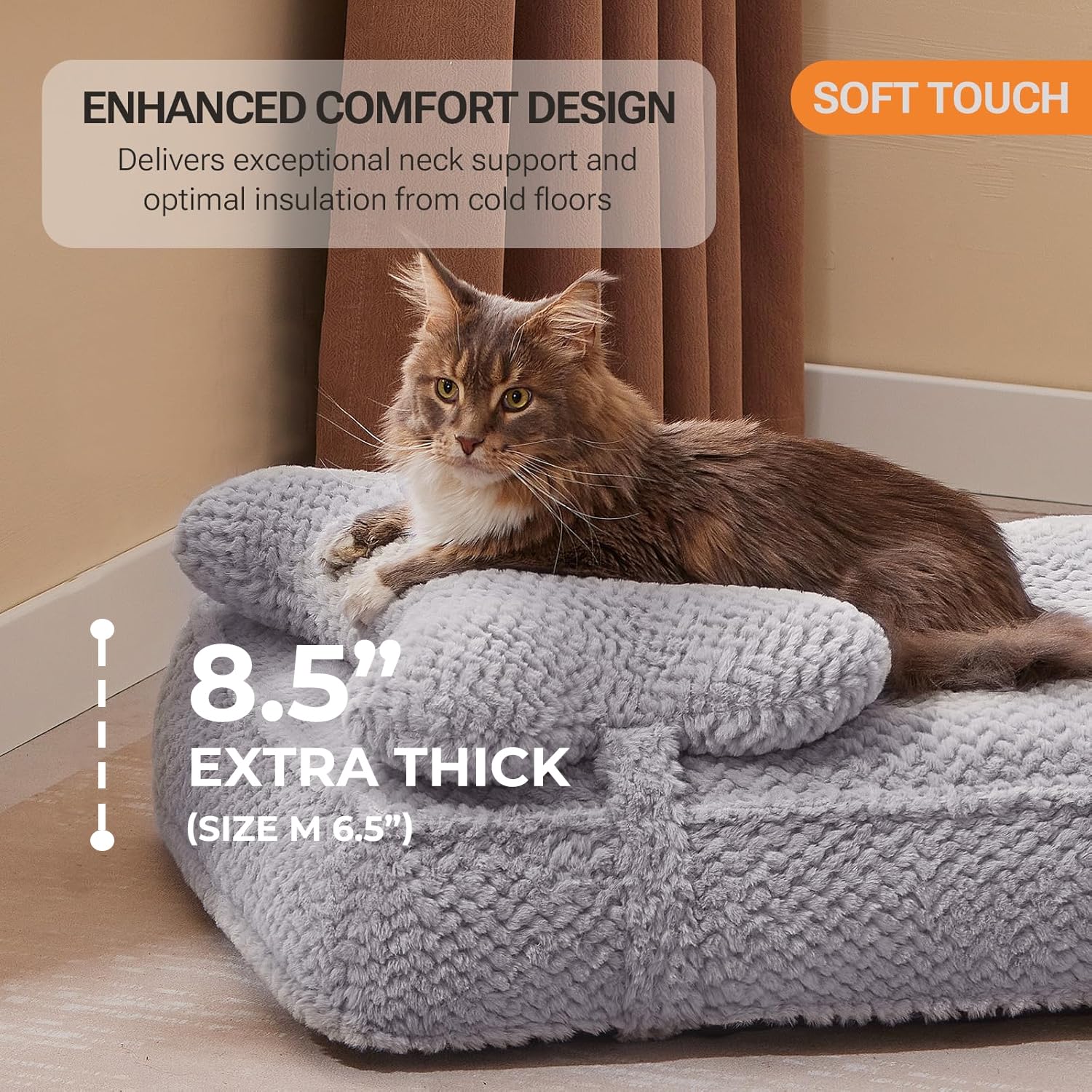 Soft Touch cama para perros, detalle de textura entrelazada, aspecto elegante y cómodo