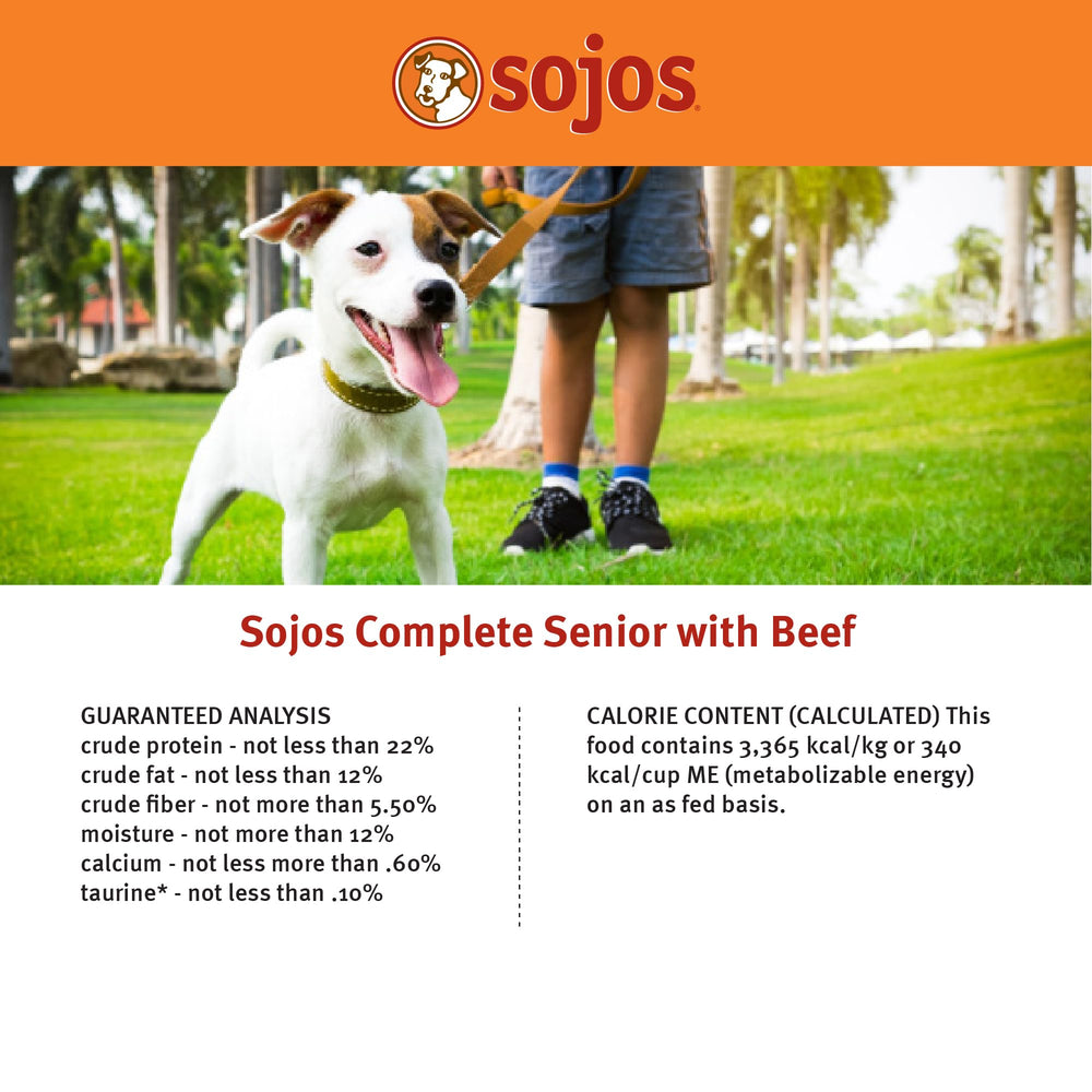 Sojos completo alimento crudo de res para perros adultos