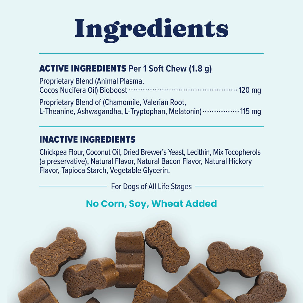 Solid Gold Calming Chews para ruidos fuertes, ayuda durante tormentas.