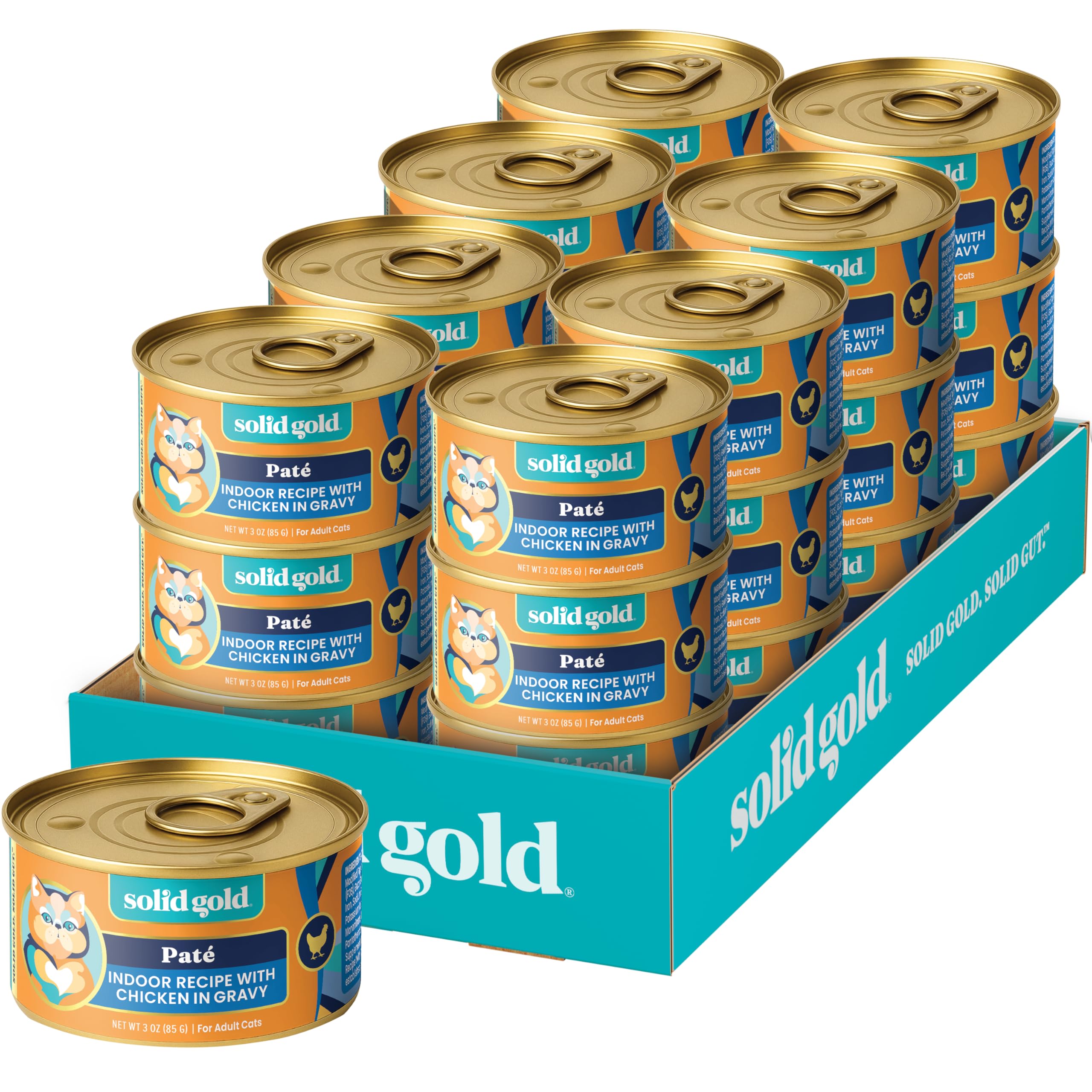 Solid Gold Pate Pollo Real: paté suave con pollo real, ideal para gatos exigentes.