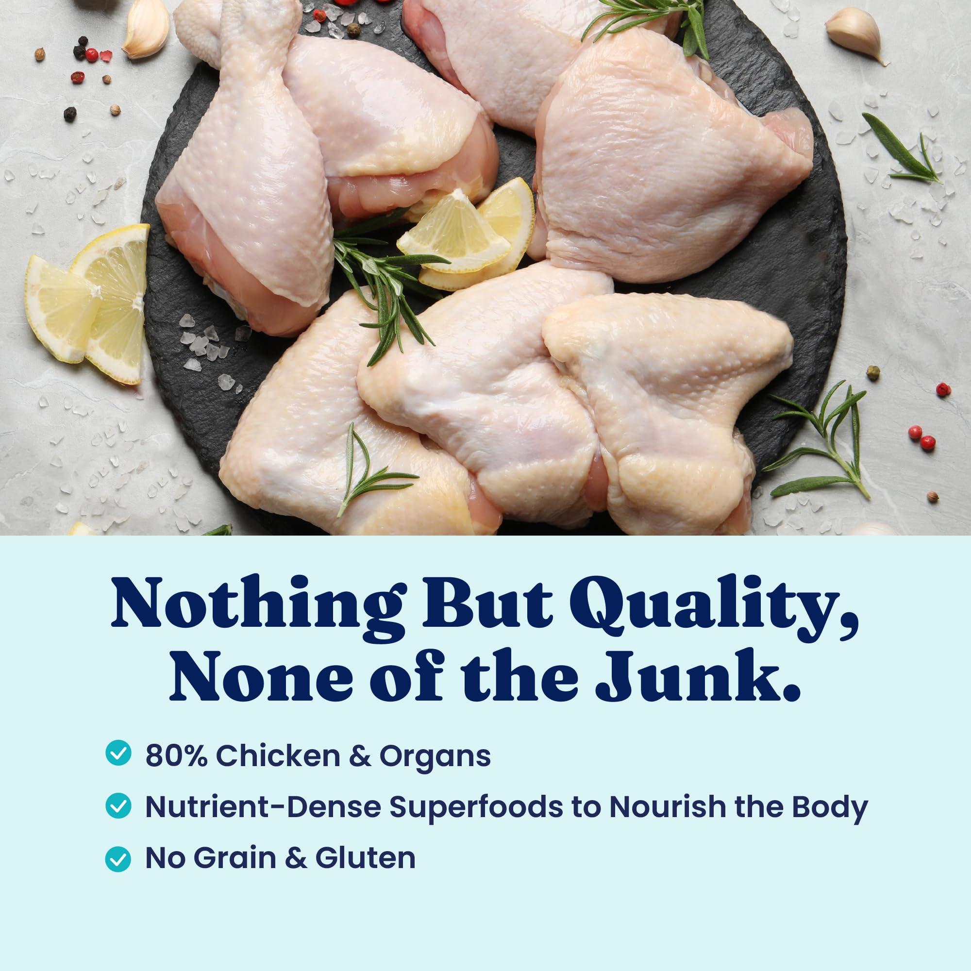Solid Gold pollo real como proteína principal, sabor delicioso.