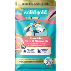 Solid Gold Salmon para perros sensibles, porciones para digestión suave.