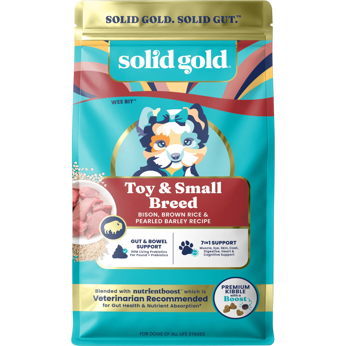 Solid Gold Toy & Small Breed con bison para músculos y energía diaria