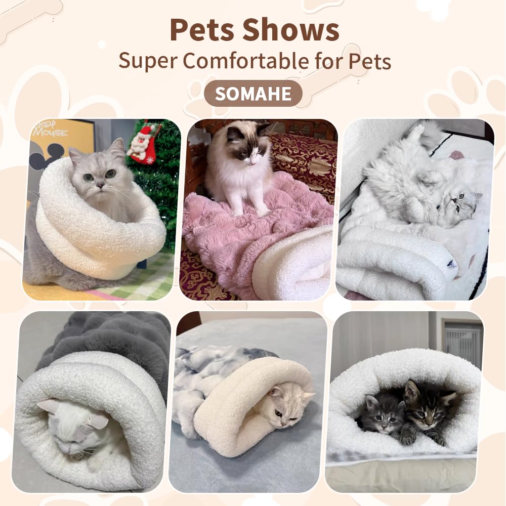 SOMAHE cama-gato talla-21-7x17-7-pulgadas-gris: diseño sobrio y cómodo.