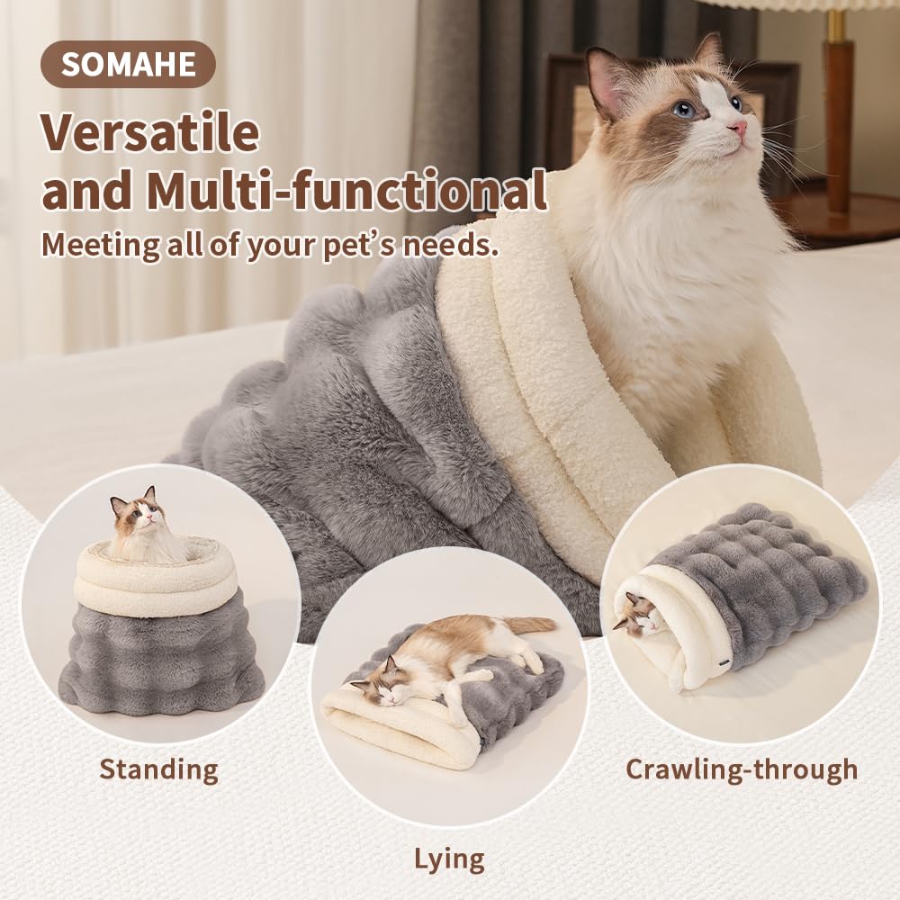 SOMAHE cama-gato transportable-plegable: refugio portátil para viajes tranquilos.