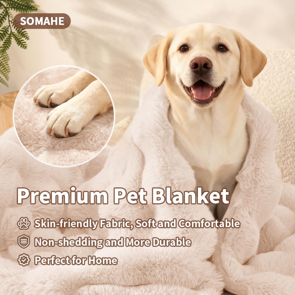 Manta SOMAHE para perro grande, superficie acolchada y resistente para uso diario.