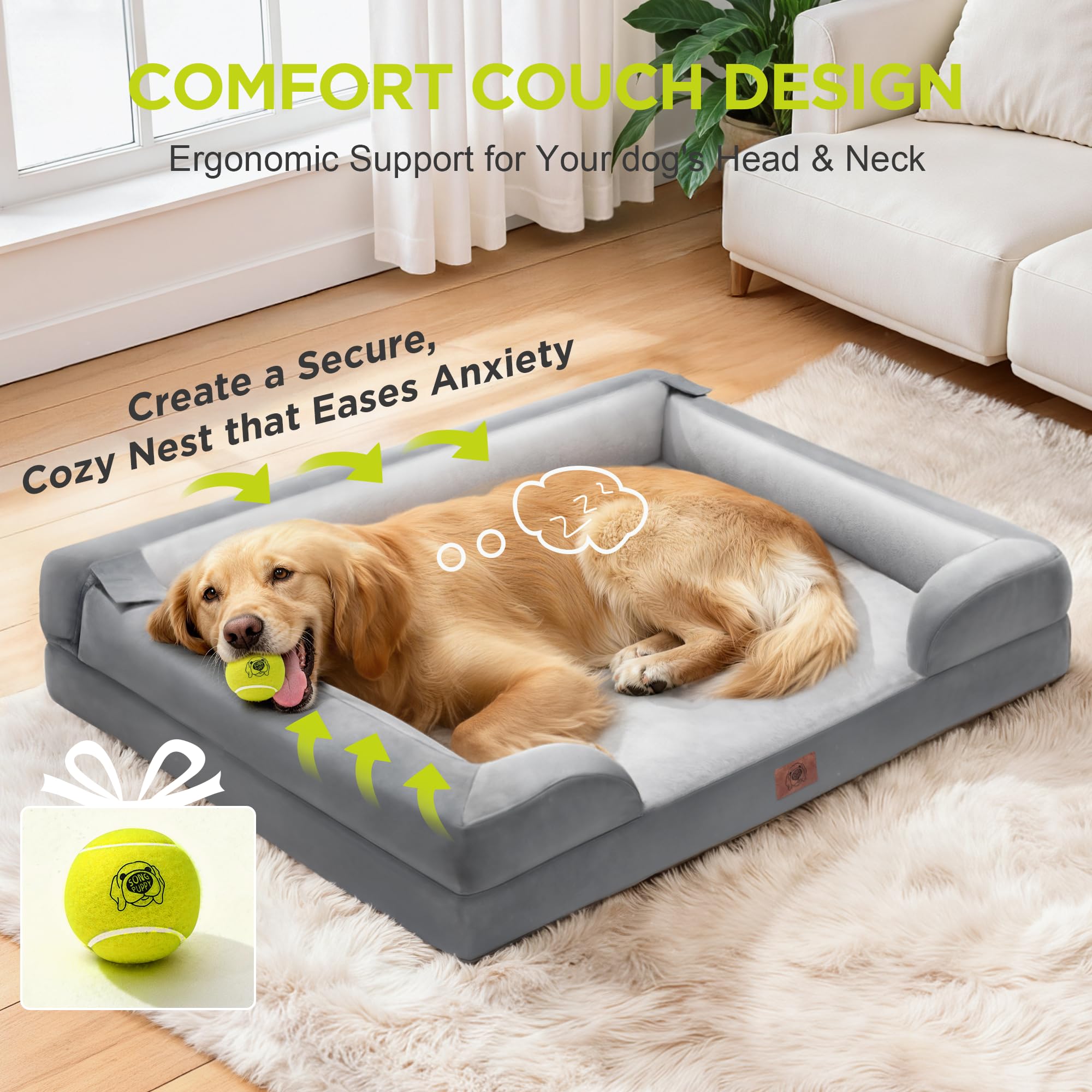 Espuma CertiPUR-US de Song Puppy para durabilidad