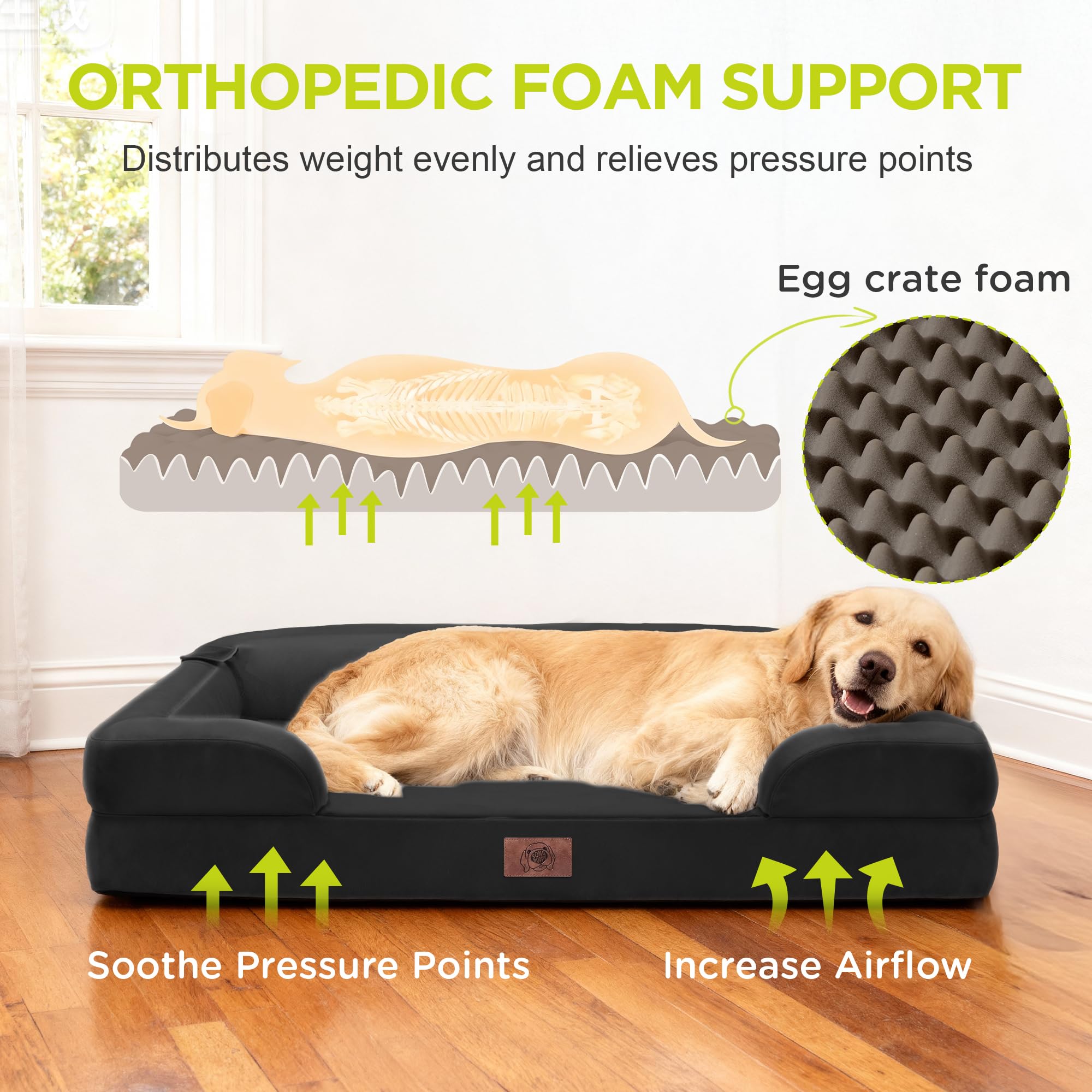 Song Puppy espuma memoria XL soporte uniforme para el sueño del perro